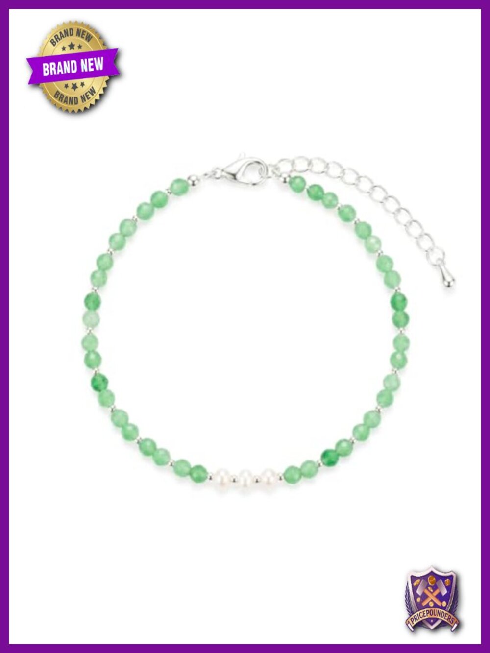 Natural Gemstone Beaded Bracelet with Freshwater Pearls, Adjustable Chakra